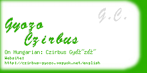 gyozo czirbus business card